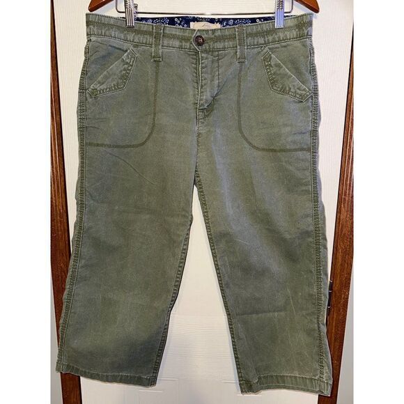 Levi’s Green Crop Stretch Capri Pants  Size 12 - Picture 1 of 12